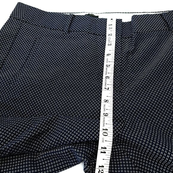 Talbots Navy Blue Newport Diamond Polka Dots Mid-Rise Preppy Dress Pants Sz 8 - Picture 10 of 15